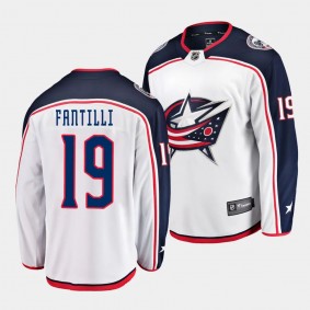 2023 NHL Draft Adam Fantilli Columbus Blue Jackets Jersey White Away Breakaway Player