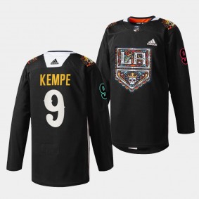2023 Dia de Muertos Adrian Kempe Los Angeles Kings Black #9 Specialty Jersey