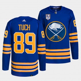 Alex Tuch Sabres Honor Rick Jeanneret patch Royal Jersey #89 Authentic Pro