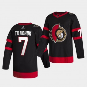 Brady Tkachuk #7 Senators 2020-21 Home Authentic Black Jersey