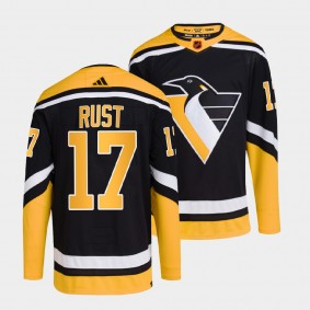 Bryan Rust Pittsburgh Penguins 2022 Reverse Retro 2.0 Black #17 Authentic Primegreen Jersey Men's