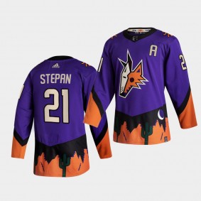 Arizona Coyotes 2021 Reverse Retro Derek Stepan Purple Authentic Jersey