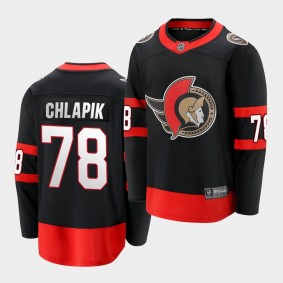 Filip Chlapik Ottawa Senators 2020-21 Home Men Black Breakaway Player Jersey