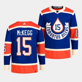 2023 NHL Heritage Classic Edmonton Oilers Greg McKegg #15 Royal Primegreen Jersey