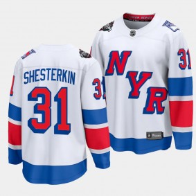 2024 NHL Stadium Series Igor Shesterkin Jersey New York Rangers White #31 Breakaway Player Men's