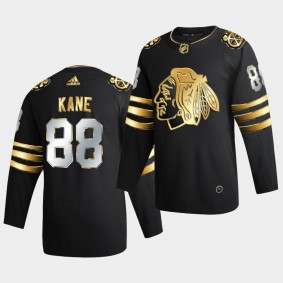 Chicago Blackhawks Patrick Kane 2020-21 Golden Edition Limited Authentic Black Jersey