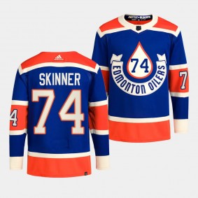 2023 NHL Heritage Classic Edmonton Oilers Stuart Skinner #74 Royal Primegreen Jersey